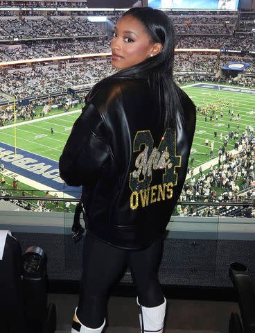 <p>Simone Biles/instagram</p> Simone Biles attending a Green Bay Packers game in January 2024.