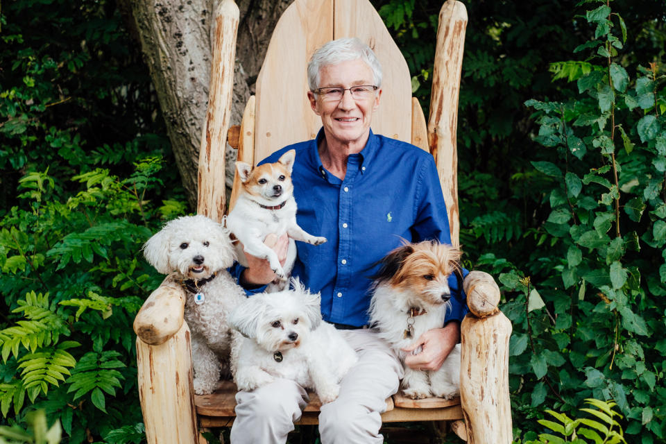 Paul O’Grady with his hounds