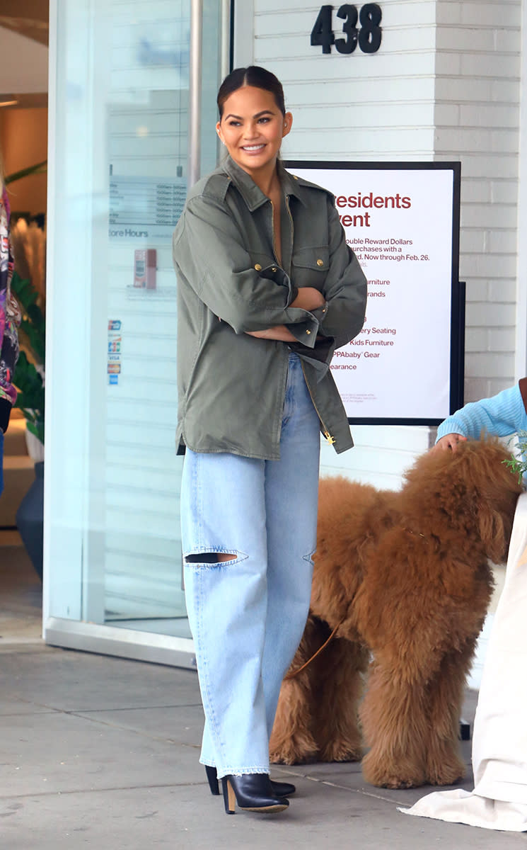 Chrissy Teigen in LA on February 17, 2024.