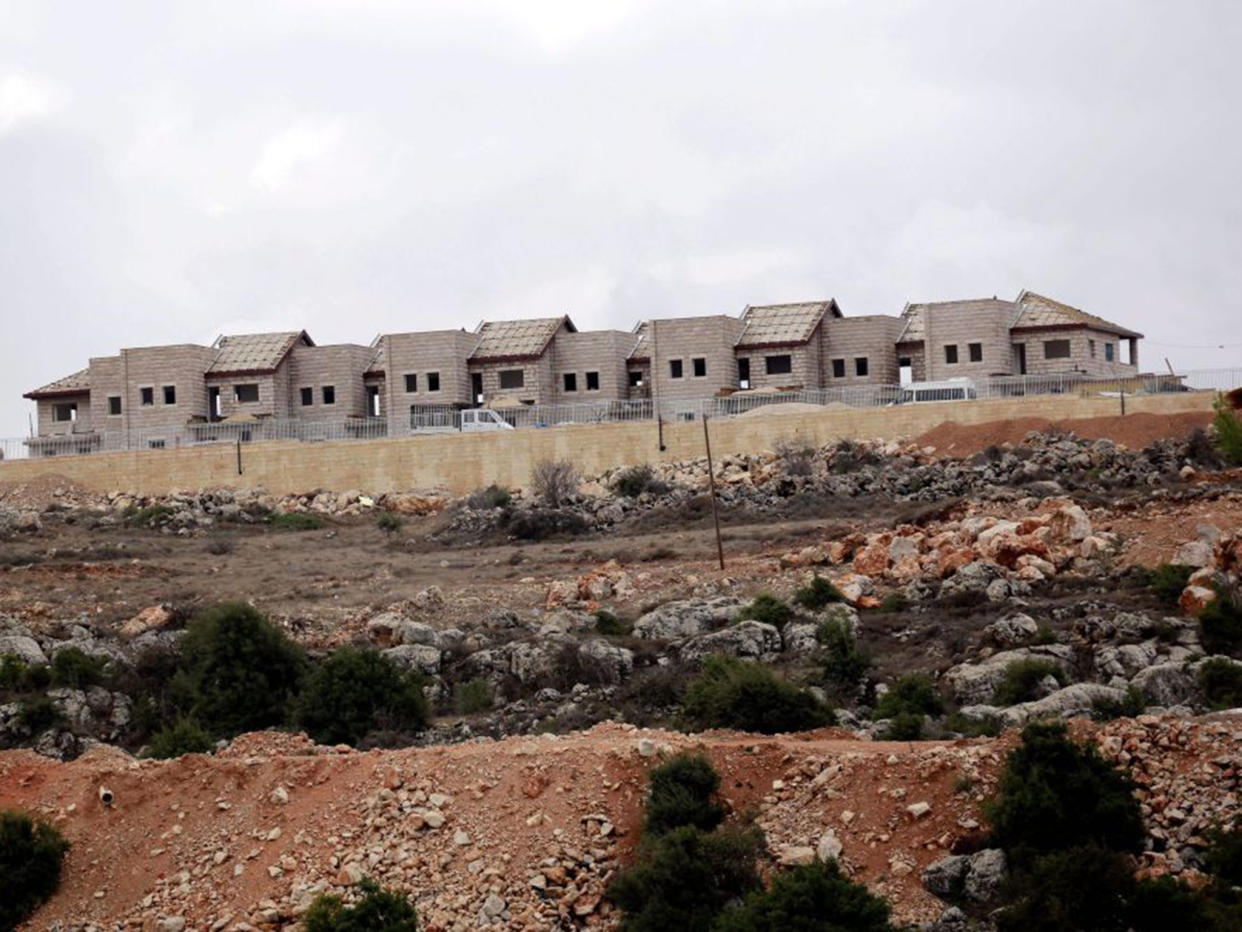 The Jewish settlement of Furat, under construction in the West Bank, south of Bethlehem. Thousands of new Israeli homes in both East Jerusalem and the West Bank have been announced in the week since US President Donald Trump took office: EPA