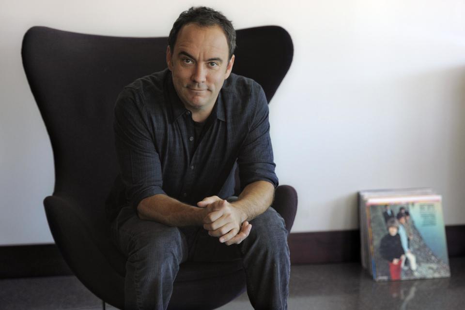 FILE - In this Aug. 24, 2012 file photo, Dave Matthews poses for a portrait at Capitol Records in Los Angeles. The Dave Matthews Band's new album, "Away From the World" releases Sept. 11, 2012. (Photo by Chris Pizzello/Invision/AP, File)