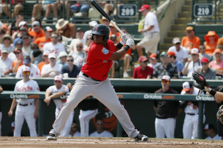 Rafael Devers is ready to make his major-league debut. (AP Photo)