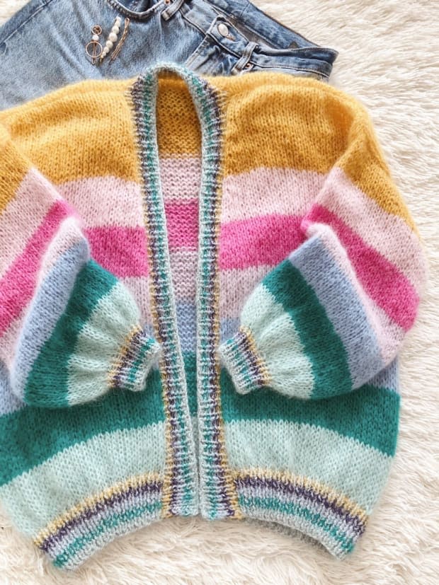 My Charming Wool Striped Mohair Cardigan, $207, <a href="https://rstyle.me/+hbQDsqPzl1aoiLh0LWSpyQ" rel="nofollow noopener" target="_blank" data-ylk="slk:available;elm:context_link;itc:0;sec:content-canvas" class="link ">available</a> here (sizes S-XL).