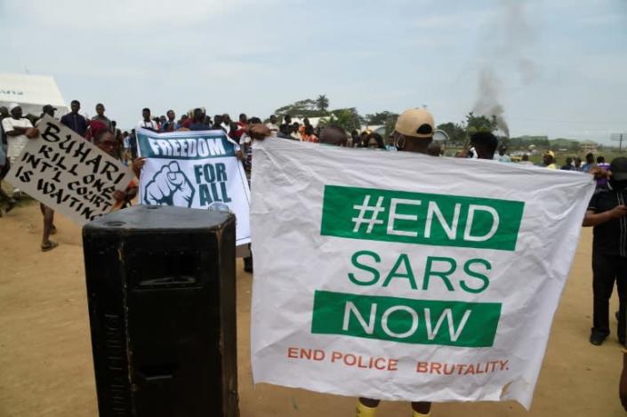 The #EndSARS rallying cry has trended on social media and drawn support from high-profile celebrities in Nigeria and abroad 