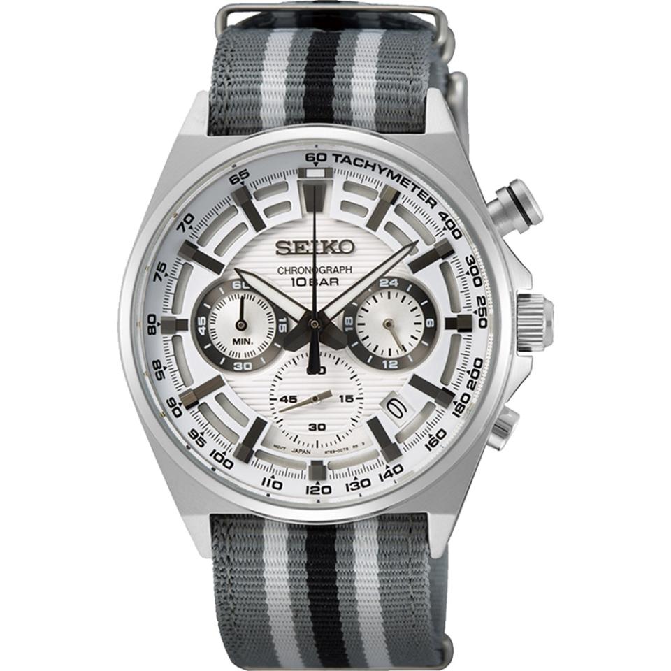 ▲SEIKO精工 CS 賽車計時手錶8T63-00T0U（SSB401P1），率性又帥氣。（圖片來源：Yahoo購物中心）