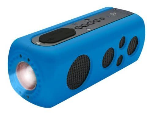 This portable speaker is bluetooth-compatible, waterproof, has a rechargeable battery,&nbsp;AND has a built-in flashlight. What more could you ask for? <strong><a href="https://www.amazon.com/Pyle-Bluetooth-Waterproof-Flashlight-Portable/dp/B00JIJU4SC" target="_blank" rel="noopener noreferrer">Get it here﻿</a></strong>.