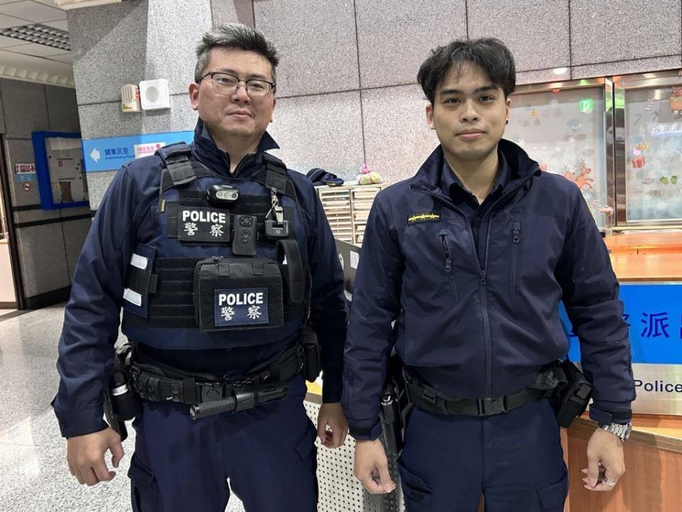 圖說：臺北市大同分局寧夏路派出所警員凃家彬、劉愷恩。