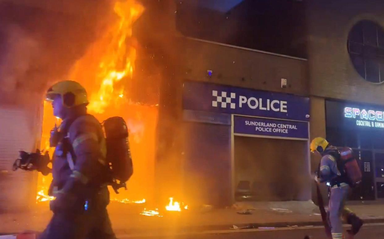 Fire breaks out at site of Sunderland Central Police station