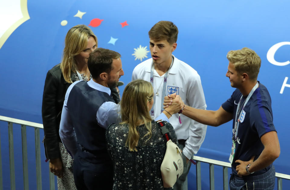 <p>Southgate with his family. </p>