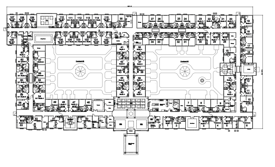 The floor plan is shown for a 52,416-square-foot facility at 1403 Catherine McAuley Drive, as part of the Oasis Senior Living preliminary site plans approved by Port Huron planning commissioners on Tuesday, Sept. 5, 2023.