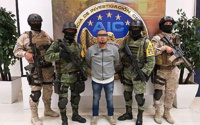 Guanajuato State Attorney's Office show the arrest of Jose Antonio Yepez, 'el Marro', by federal forces in the state from Guanajuato, Mexico - GUANAJUATO STATE ATTORNEY'S OFFICE/HANDOUT/EPA-EFE/Shutterstock/Shutterstock