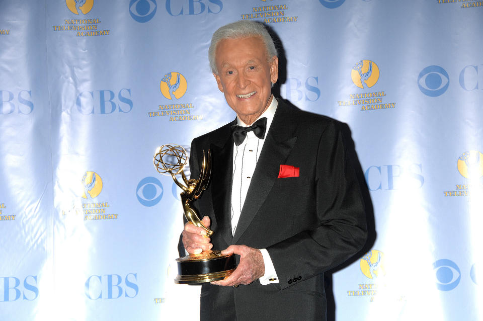 Bob Barker poses with his award for Outstanding Game Show Host at the 2007 Daytime Emmy Awards held at the Kodak Theater in Hollywood, California.