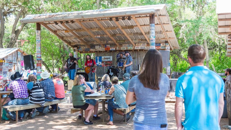 Luckenbach, a tiny hamlet near Fredericksburg, is a magnet for music lovers in Texas Hill Country. - Pierce Ingram/Travel Texas