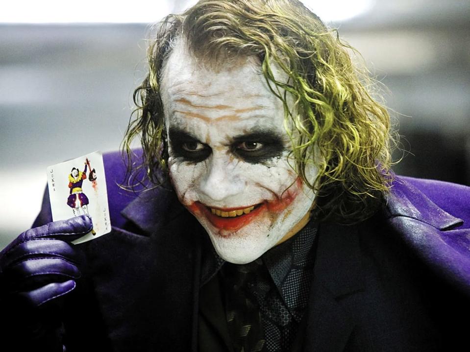 Heath Ledger as the Joker.