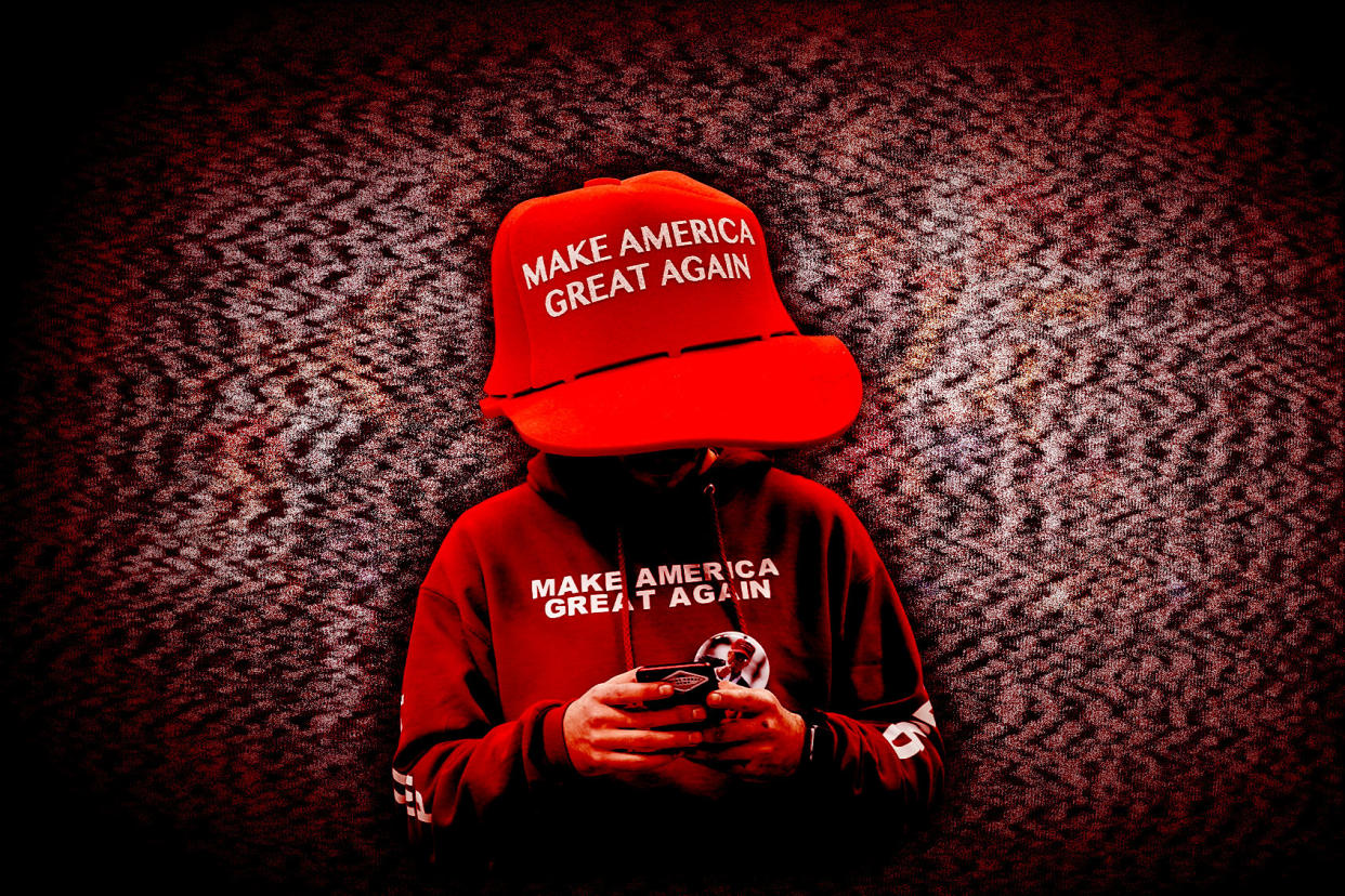 MAGA hat man Photo illustration by Salon/Getty Images/Drew Angerer