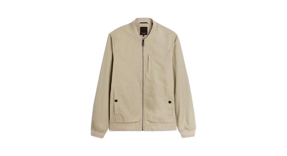 Ted Baker Bars Cotton Blend Bomber Jacket