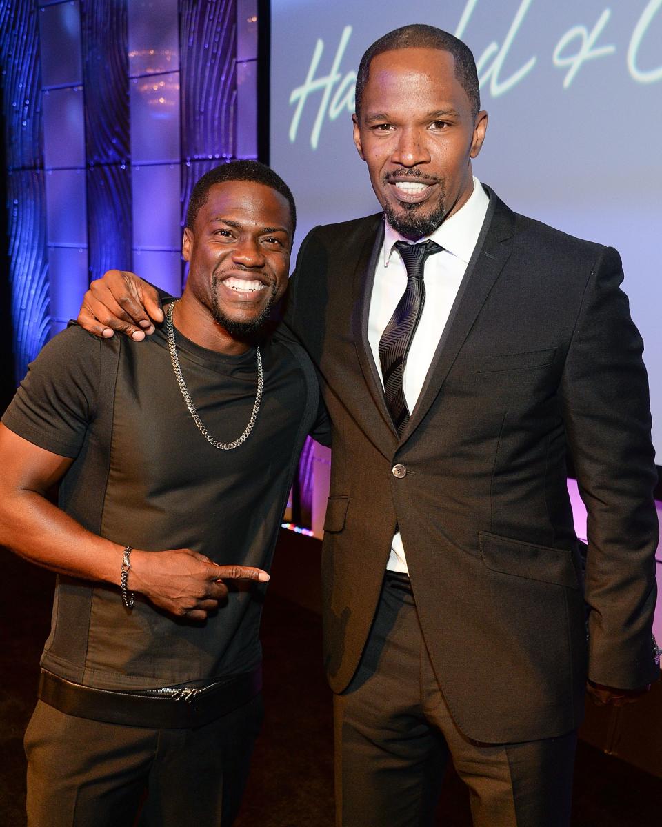 Kevin Hart and Jamie Foxx at the 13th Annual Harold And Carole Pump Foundation Gala in 2013.