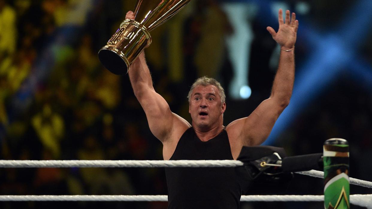 Shane McMahon was crowned the best wrestler in the world at the WWE Crown Jewel 2018 event in Saudi Arabia. (Fayez Nureldine/AFP/Getty)