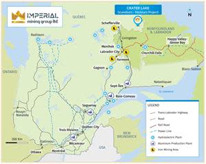 Crater Lake Property Location Map, Québec