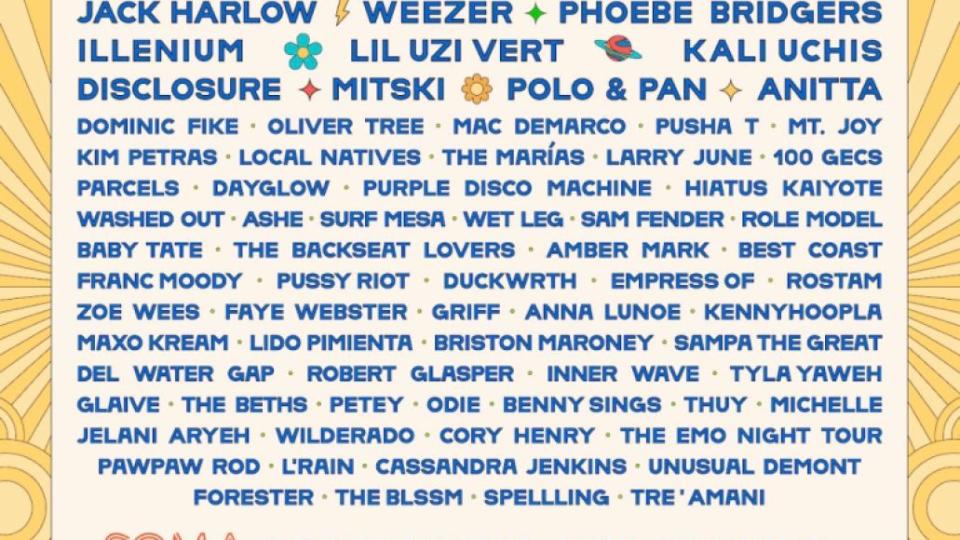 Outside Lands 2022 Lineup Poster