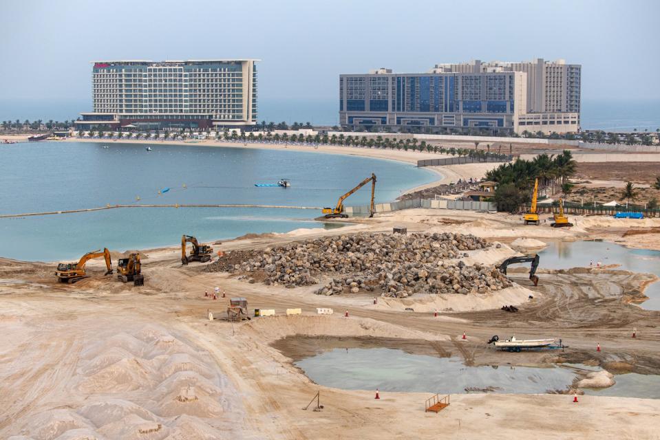 Further development on Al Marjan Island, the emirate's first man-made archipelago.  (Christopher Pike/Bloomberg)