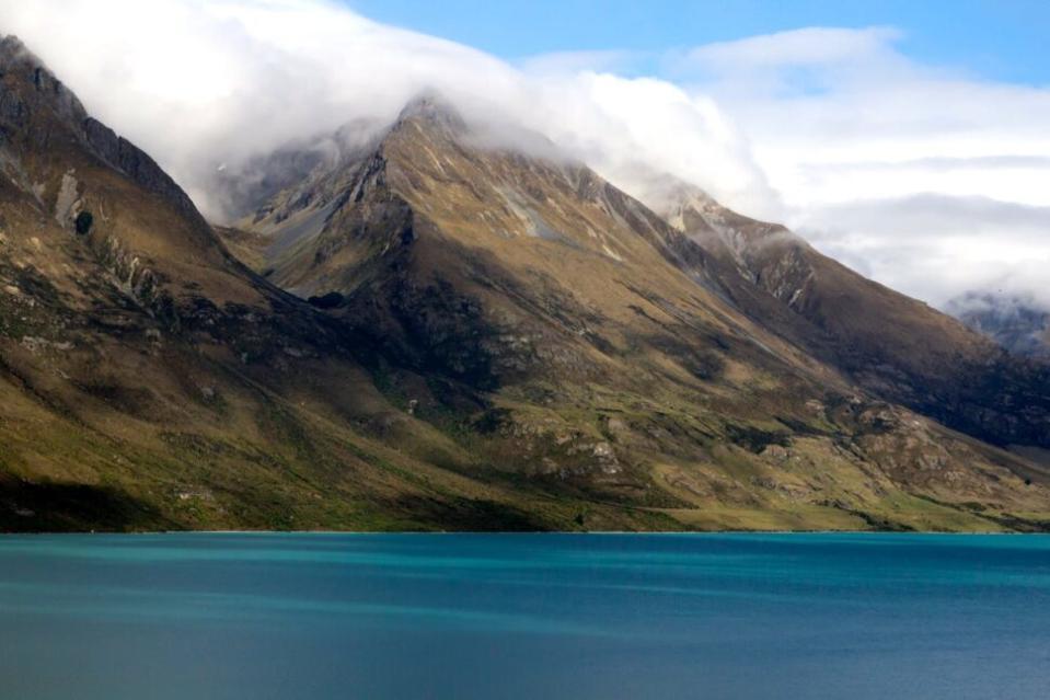 picturesque coastline with mountains in New Zealand