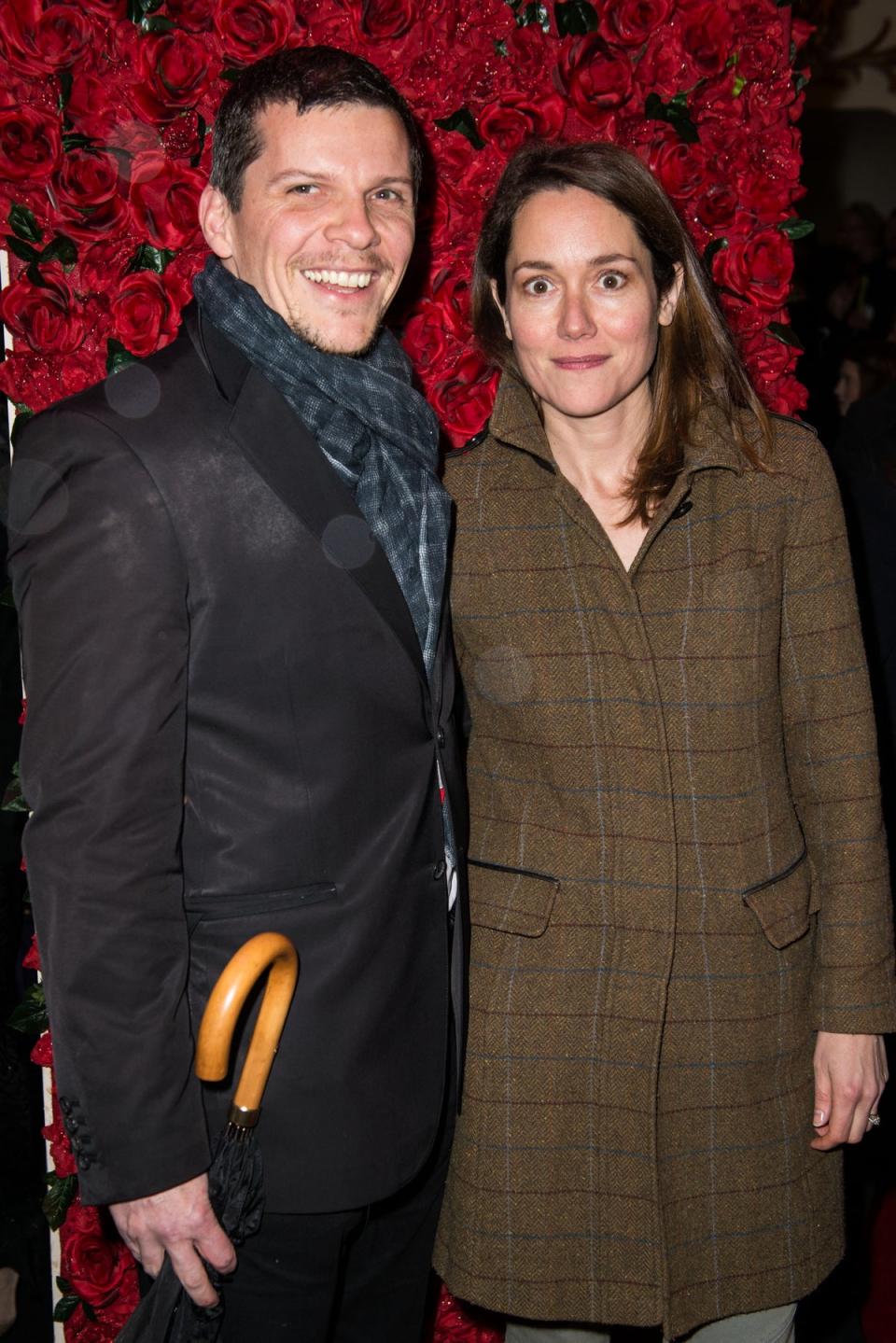 Harman pictured with his wife Lucy Liemann in 2015 (Getty Images)