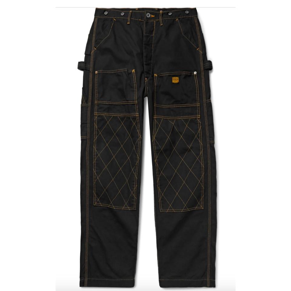 Lumber Top-Stitched Cotton-Canvas Trousers