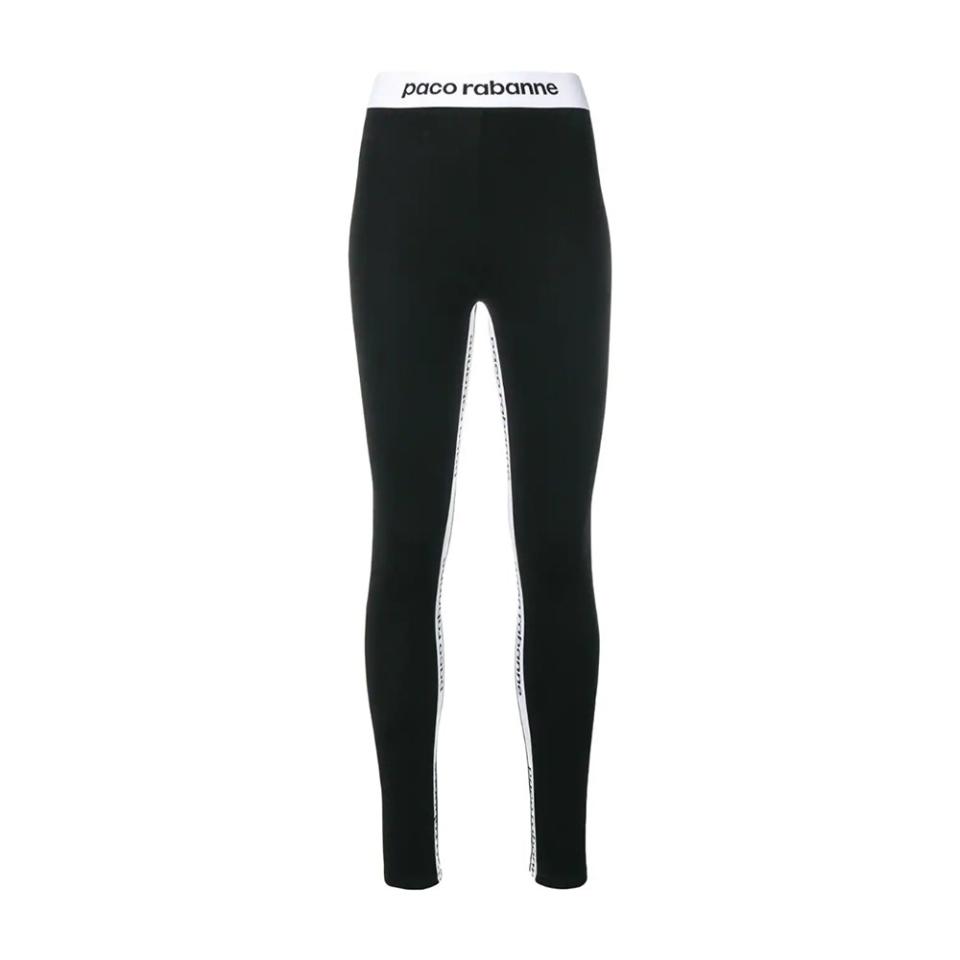 Paco Rabanne Logo Band Leggings, $141