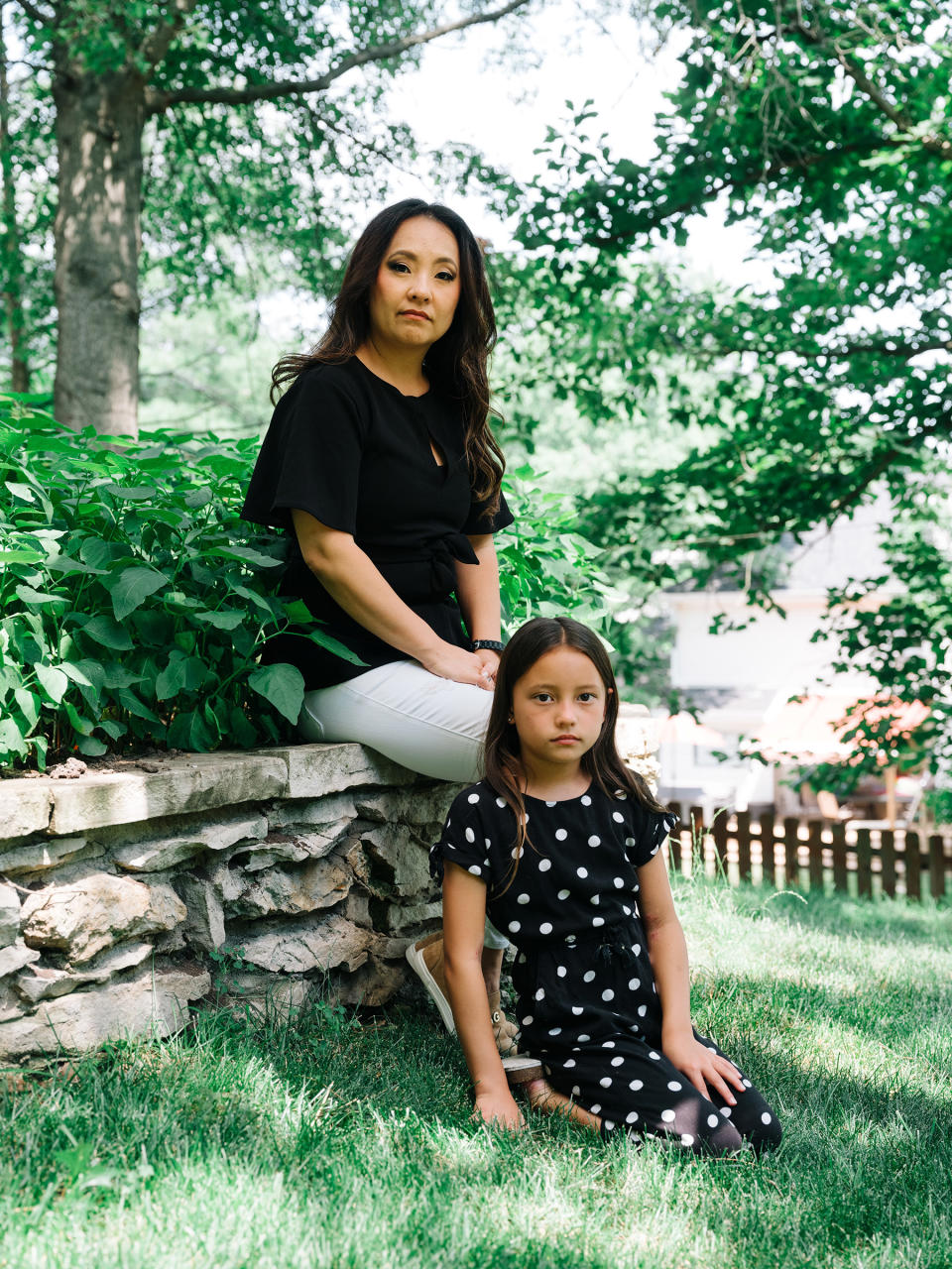 "I want to help slow down the madness that we’re in right now.” Amy Ryan, Rockwood parent, with her daughter<span class="copyright">David Kasnic for TIME</span>