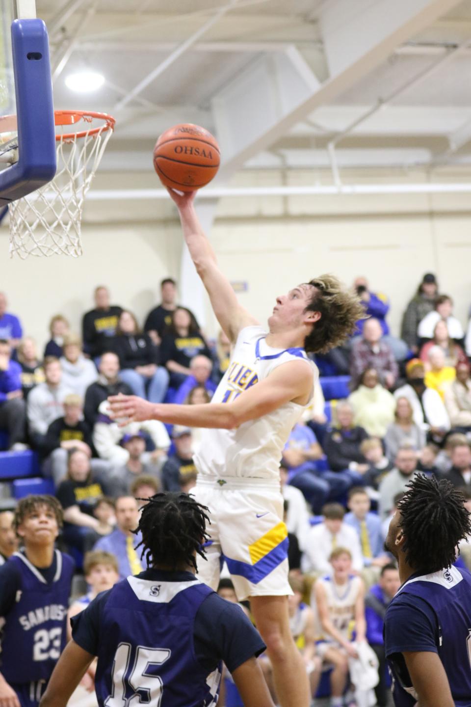 Clyde's Brady Wilson looks to score.