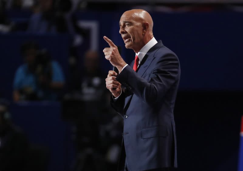 Tom Barrack, CEO of Colony Capital, speaks at the Republican National Convention in Cleveland