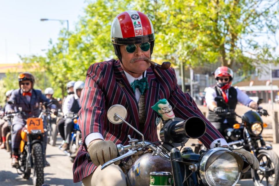 Riders at the start of the Distinguished Gentleman’s Ride in London to raise money and awareness for men’s health charity Movember (James Mileham/PA) (PA Media)