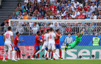 Soccer Football - World Cup - Group E - Costa Rica vs Serbia - Samara Arena, Samara, Russia - June 17, 2018 Costa Rica's Keylor Navas in action as he punches clear REUTERS/Michael Dalder