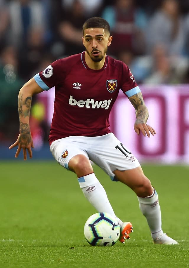 West Ham United’s Manuel Lanzini