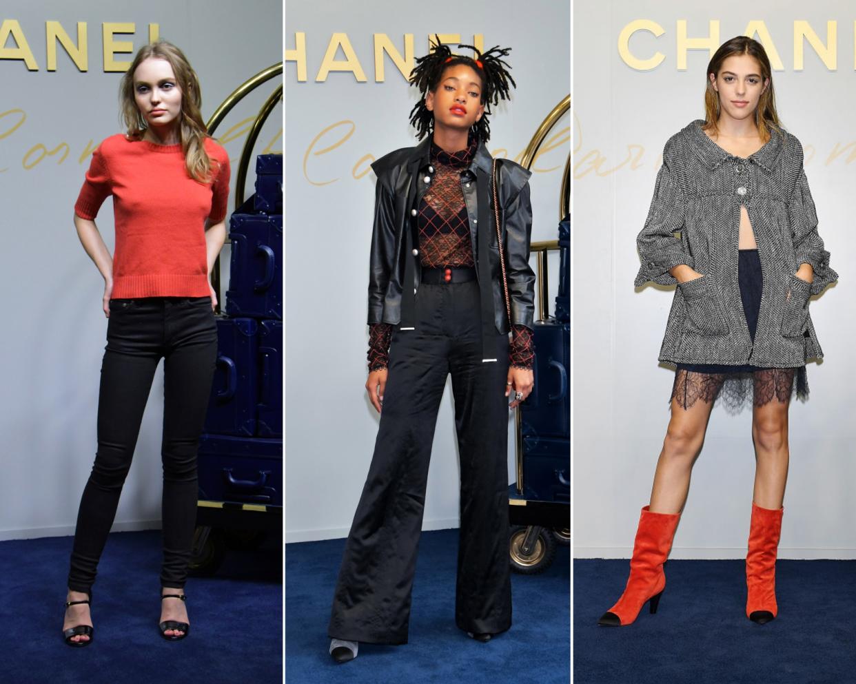 Modelnachwuchs: Lily-Rose Depp, Willow Smith und Sistine Stallone (v.l.) (Bilder: ddp Images/ Getty Images)