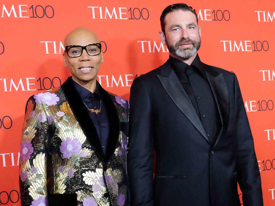 <p>Kristina Bumphrey/Starpix/Shutterstock</p> Rupaul and his husband Georges LeBar at TIME 100 Most Influential People 2018 on April 24, 2018 in New York