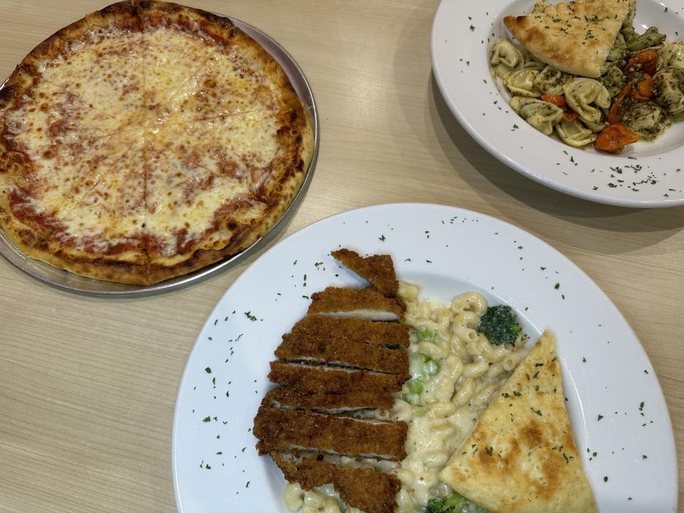 Our pasta and pizza selections from one special McDonald&#39;s restaurant in Orlando, Fla. (Photo: Josie Maida)