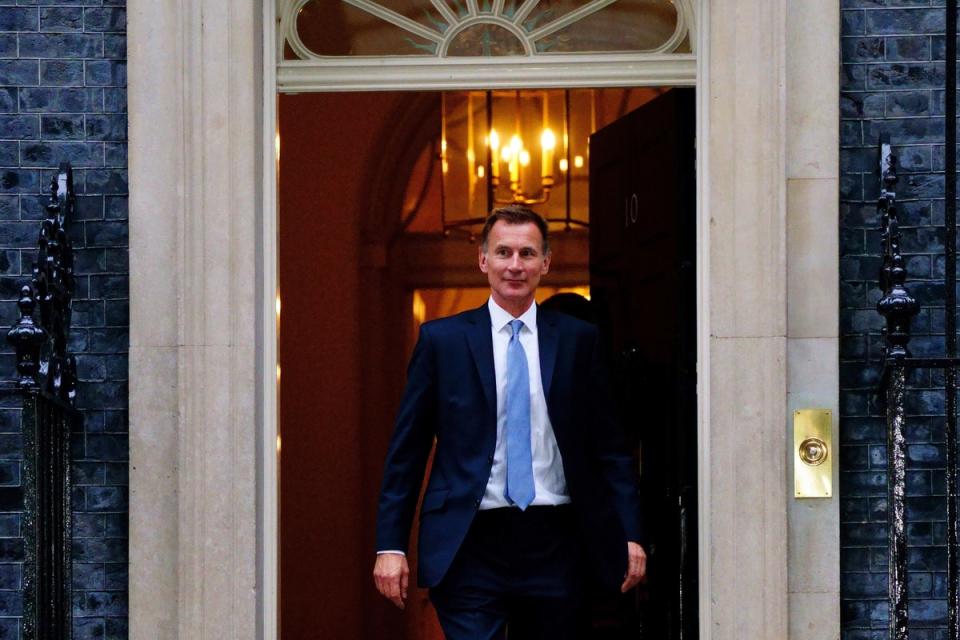 Jeremy Hunt is scheduled to deliver an updated fiscal plan on Halloween (PA)