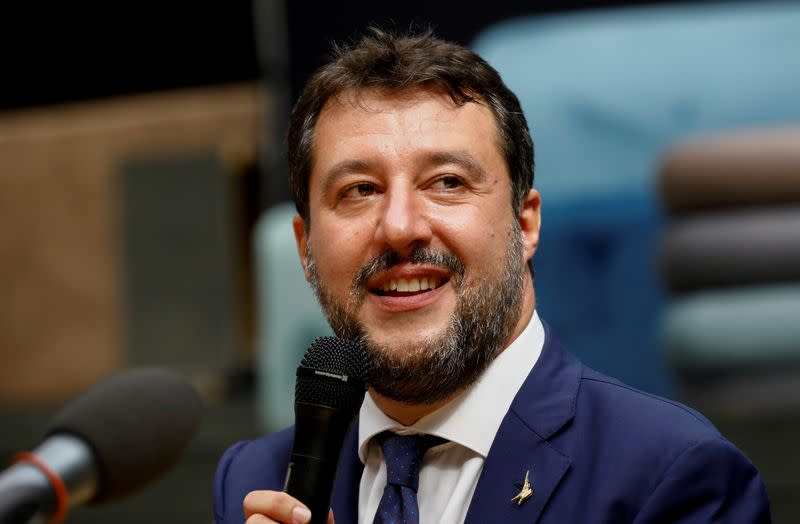 FILE PHOTO: News conference of far-right leader Matteo Salvini in Catania