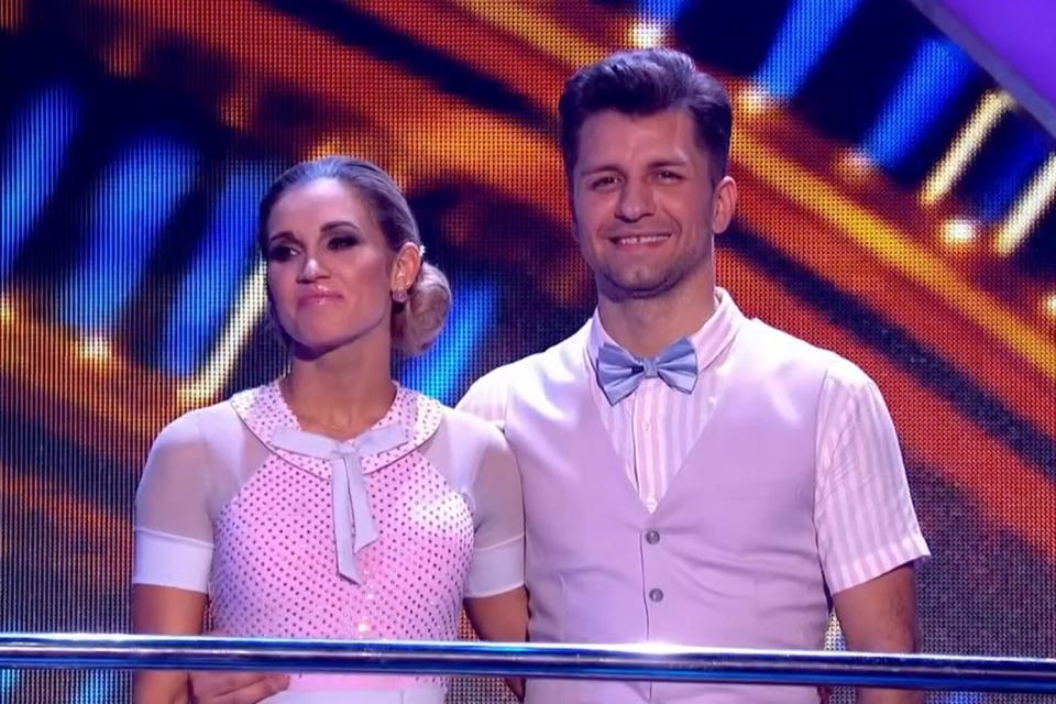 Sulky: Viewers criticised Ashley's facial expression after her success in the dance-off: BBC