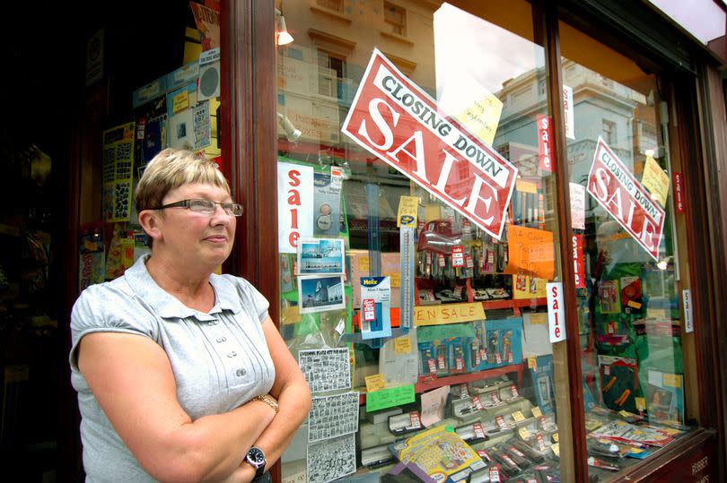 Elaine McCarten a former employee at Tutill and Nicol pictured outside the shop in Liverpool city centre which is due to close after being open for a number of years. September 21, 2009