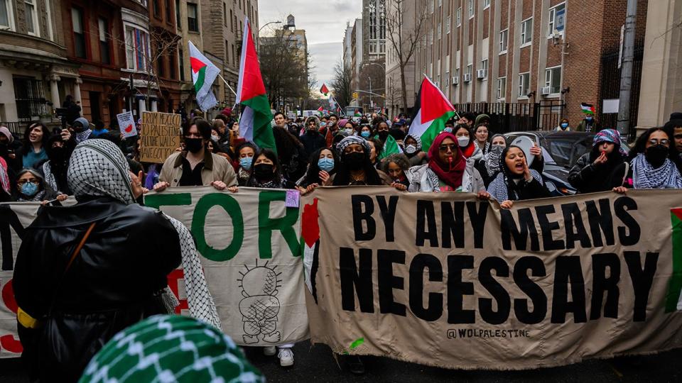 anti-Israel protest b Columbia