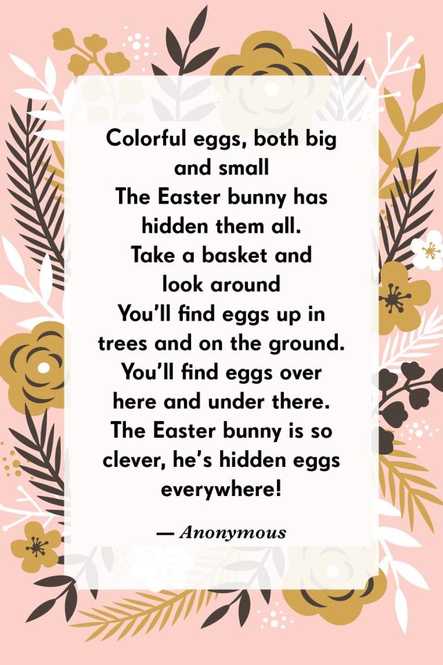 easter poems for kids