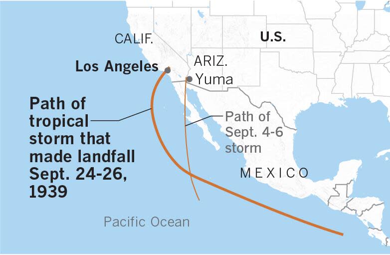 Path of 1939 storm