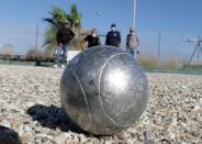 Popular petanque game revival after lockdown in Nice