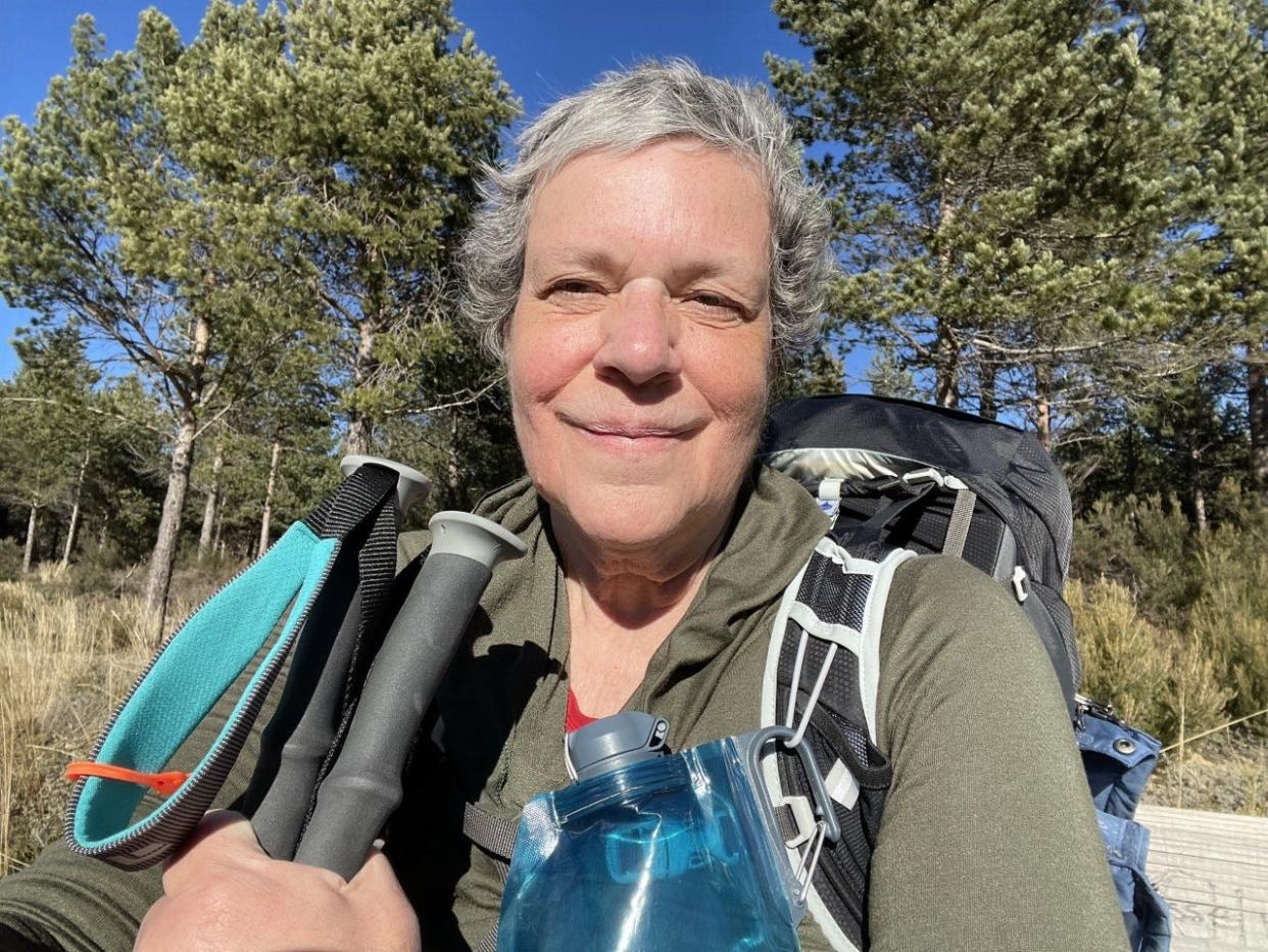 Anne Born of Niles hikes on the Camino de Santiago in Spain.