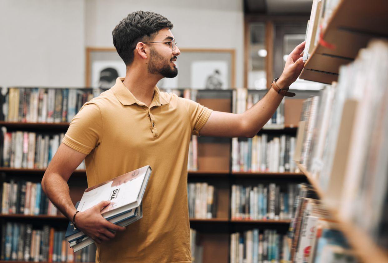 In library