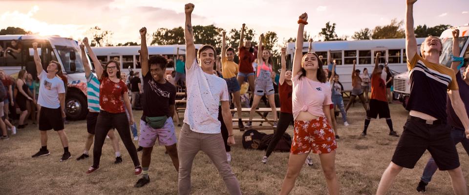 Kevin Quinn and Bailee Madison lead the revelry in the faith-based Netflix musical "A Week Away."