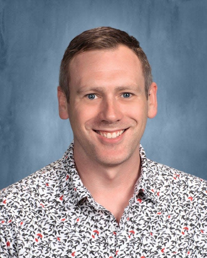 Zachary Arenz, a music teacher at Rochester's Flower City School 54 and the 2024 New York State Teacher of the Year.